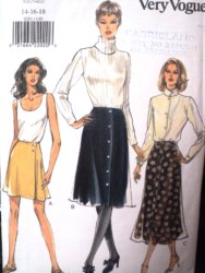 9291 SO EZ VOGUE FLARE-A-WRAP SKIRT LENGTHS PATTERN 14-18